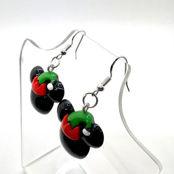 Santa Mickey Earrings - Mickey Mouse Earrings - Christmas Earrings - Holiday Ear - Picture 7 of 9